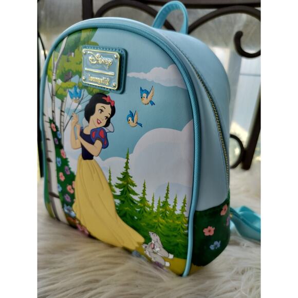 5224) Loungefly Disney Snow White and Seven Dwarfs Forest Animal Mini Backpack main image 6
